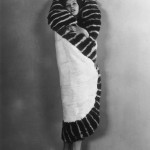 Greta Garbo wearing ERMINE with contrasting white/black mink edge, Fur Goddess Hollywood Furs