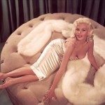 Jayne Mansfield in WHITE FOX Fur, Fur Goddess Hollywood Furs