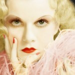 Jean Harlow in PINK OSTRICH, Fur Goddess Hollywood Furs