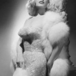 Mamie Van Doren in WHITE FOX Fur and Evening Gown
