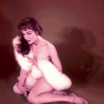 Julie Newmar in White Fox FUR, Fur Goddess Hollywood Furs