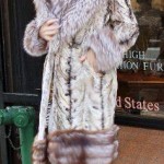 Sheared MINK FUR Coat with SILVER FOX FUR Trim by KAUFMAN FURS